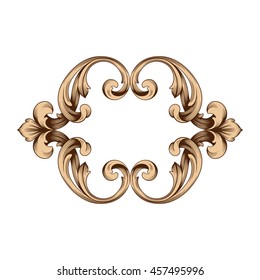 Vintage baroque ornament. Retro pattern antique style acanthus. Decorative design element filigree calligraphy.