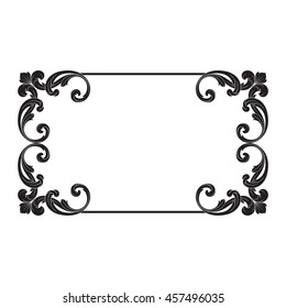 Vintage baroque ornament. Retro pattern antique style acanthus. Decorative design element filigree calligraphy.