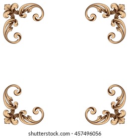 Vintage baroque ornament. Retro pattern antique style acanthus. Decorative design element filigree calligraphy.