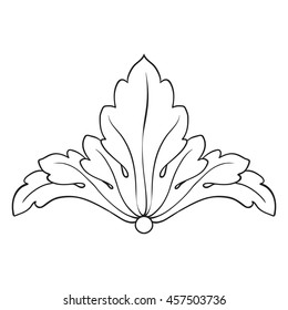Vintage baroque ornament. Retro pattern antique style acanthus. Decorative design element filigree calligraphy.
