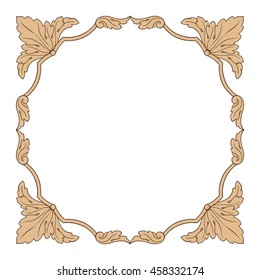 Vintage baroque ornament. Retro pattern antique style acanthus. Decorative design element filigree calligraphy.
