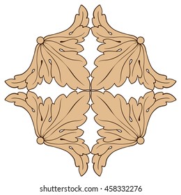 Vintage baroque ornament. Retro pattern antique style acanthus. Decorative design element filigree calligraphy.