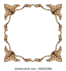 Vintage baroque ornament. Retro pattern antique style acanthus. Decorative design element filigree calligraphy.