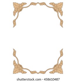 Vintage baroque ornament. Retro pattern antique style acanthus. Decorative design element filigree calligraphy.