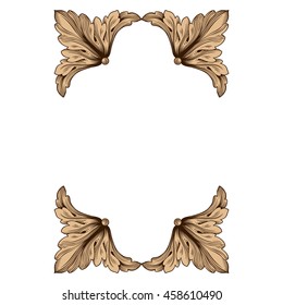 Vintage baroque ornament. Retro pattern antique style acanthus. Decorative design element filigree calligraphy.
