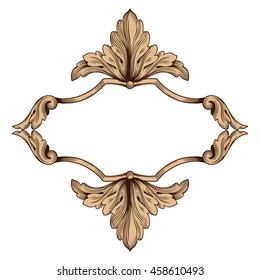 Vintage baroque ornament. Retro pattern antique style acanthus. Decorative design element filigree calligraphy.
