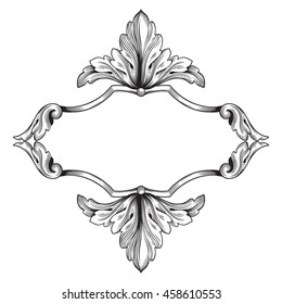 Vintage baroque ornament. Retro pattern antique style acanthus. Decorative design element filigree calligraphy.