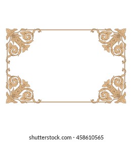 Vintage baroque ornament. Retro pattern antique style acanthus. Decorative design element filigree calligraphy.