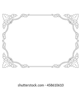Vintage baroque ornament. Retro pattern antique style acanthus. Decorative design element filigree calligraphy.