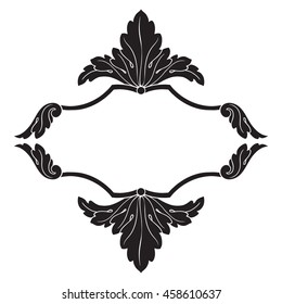 Vintage baroque ornament. Retro pattern antique style acanthus. Decorative design element filigree calligraphy.