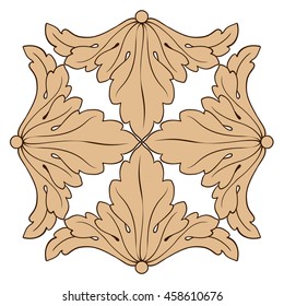 Vintage baroque ornament. Retro pattern antique style acanthus. Decorative design element filigree calligraphy.
