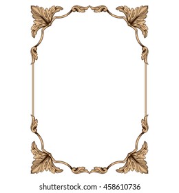 Vintage baroque ornament. Retro pattern antique style acanthus. Decorative design element filigree calligraphy.