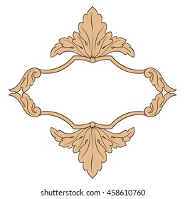 Vintage baroque ornament. Retro pattern antique style acanthus. Decorative design element filigree calligraphy.