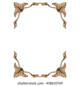 Vintage baroque ornament. Retro pattern antique style acanthus. Decorative design element filigree calligraphy.