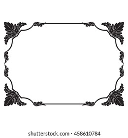 Vintage baroque ornament. Retro pattern antique style acanthus. Decorative design element filigree calligraphy.