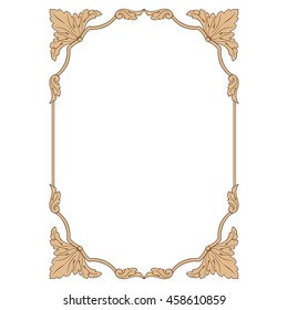 Vintage baroque ornament. Retro pattern antique style acanthus. Decorative design element filigree calligraphy.