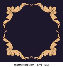 Vintage baroque ornament. Retro pattern antique style acanthus. Decorative design element filigree calligraphy.