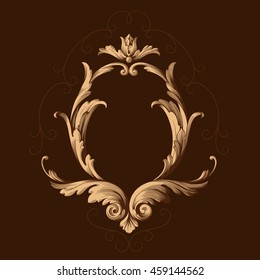 Vintage baroque ornament. Retro pattern antique style acanthus. Decorative design element filigree calligraphy.
