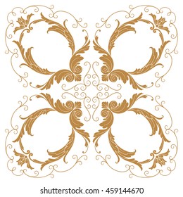 Vintage baroque ornament. Retro pattern antique style acanthus. Decorative design element filigree calligraphy.