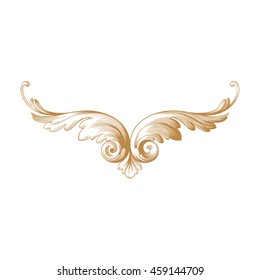 Vintage baroque ornament. Retro pattern antique style acanthus. Decorative design element filigree calligraphy.