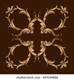 Vintage baroque ornament. Retro pattern antique style acanthus. Decorative design element filigree calligraphy.