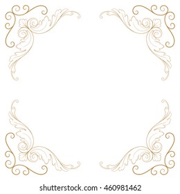 Vintage baroque ornament. Retro pattern antique style acanthus. Decorative design element filigree calligraphy.