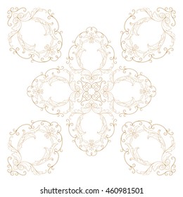 Vintage baroque ornament. Retro pattern antique style acanthus. Decorative design element filigree calligraphy.