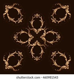 Vintage baroque ornament. Retro pattern antique style acanthus. Decorative design element filigree calligraphy.