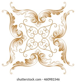 Vintage baroque ornament. Retro pattern antique style acanthus. Decorative design element filigree calligraphy.