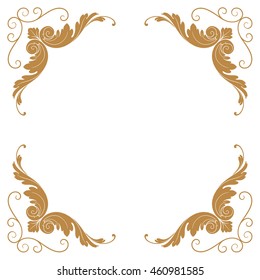 Premium Gold Vintage Baroque Frame Scroll Stock Vector (Royalty Free ...