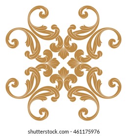 Vintage baroque ornament. Retro pattern antique style acanthus. Decorative design element filigree calligraphy.