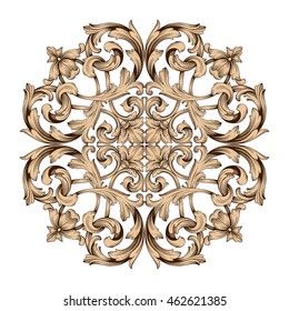 El adorno barroco vintage. Estilo antiguo retro acanthus. Decorativa caligrafía de filigre de elemento de diseño.
