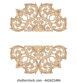 Vintage baroque ornament. Retro pattern antique style acanthus. Decorative design element filigree calligraphy.