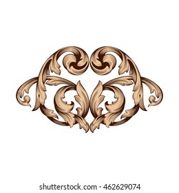 Vintage baroque ornament. Retro pattern antique style acanthus. Decorative design element filigree calligraphy.