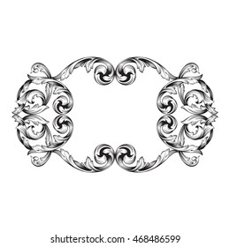 Vintage baroque ornament. Retro pattern antique style acanthus. Decorative design element filigree calligraphy. 