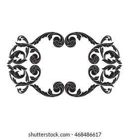 Vintage baroque ornament. Retro pattern antique style acanthus. Decorative design element filigree calligraphy. 