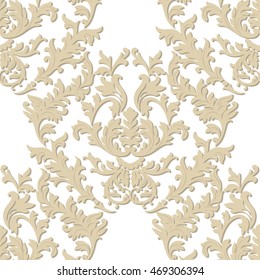 Vintage baroque ornament. Retro pattern antique style. Luxury old fashioned damask. Royal Victorian texture for wallpapers, textile, wrapping. Exquisite floral decor