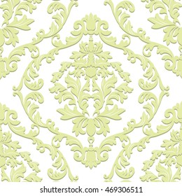 Vintage baroque ornament. Retro pattern antique style. Luxury old fashioned damask. Royal Victorian texture for wallpapers, textile, wrapping. Exquisite floral decor