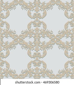 Vintage baroque ornament. Retro pattern antique style. Luxury old fashioned damask. Royal Victorian texture for wallpapers, textile, wrapping. Exquisite floral decor