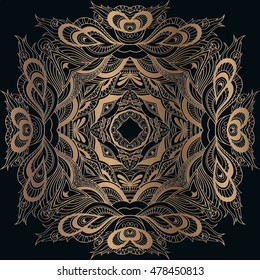 Vintage baroque ornament. Retro pattern antique style acanthus. Decorative design element filigree calligraphy