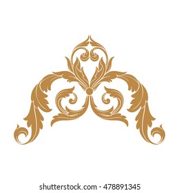 Vintage baroque ornament. Retro pattern antique style acanthus. Decorative design element filigree calligraphy vector.