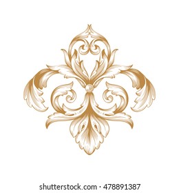 Vintage baroque ornament. Retro pattern antique style acanthus. Decorative design element filigree calligraphy vector.