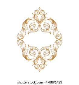 Vintage baroque ornament. Retro pattern antique style acanthus. Decorative design element filigree calligraphy vector.