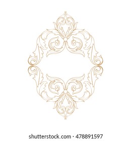 Vintage baroque ornament. Retro pattern antique style acanthus. Decorative design element filigree calligraphy vector.