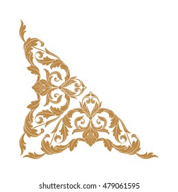Vintage baroque ornament. Retro pattern antique style acanthus. Decorative design element filigree calligraphy vector.