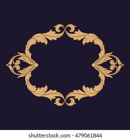Vintage baroque ornament. Retro pattern antique style acanthus. Decorative design element filigree calligraphy vector.