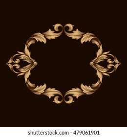 Vintage baroque ornament. Retro pattern antique style acanthus. Decorative design element filigree calligraphy vector.