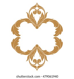 Vintage baroque ornament. Retro pattern antique style acanthus. Decorative design element filigree calligraphy vector.