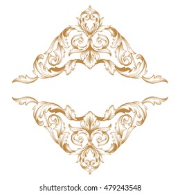 Vintage baroque ornament. Retro pattern antique style acanthus. Decorative design element filigree calligraphy vector.