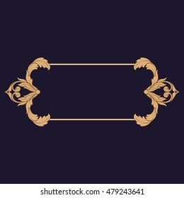 Vintage baroque ornament. Retro pattern antique style acanthus. Decorative design element filigree calligraphy vector.